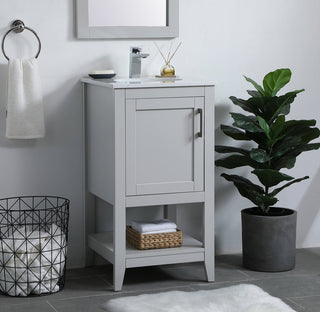 18 inch Single Bathroom Vanity in Grey