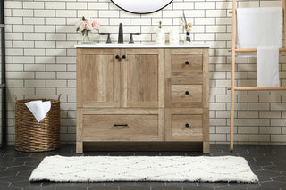 42 inch Single bathroom vanity in natural oak