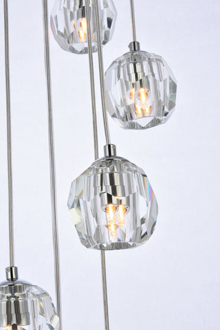 Eren 10 lights Chrome pendant