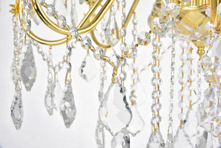 St. Francis 12 light Gold Chandelier Clear Royal Cut Crystal