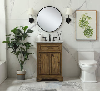 24 inch Single bathroom vanity in driftwood