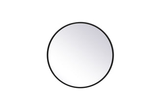 Metal frame round mirror 21 inch in Black