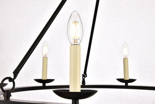 Maine Collection Chandelier D32.4 H23.25 Lt:6 Black Finish