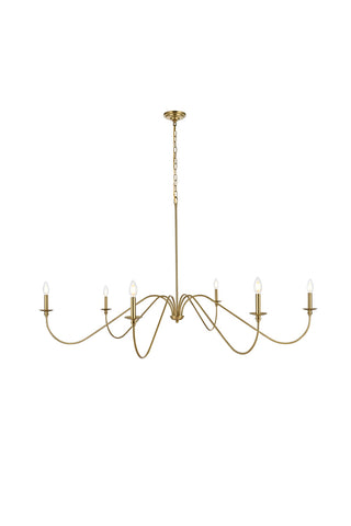 Rohan 60 inch chandelier in Satin Gold