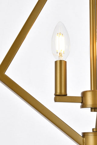 Irina 3 lights pendant in brass