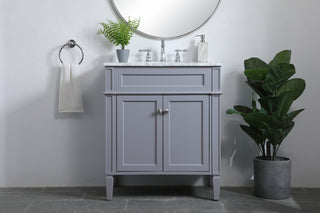 30 inch Single bathroom vanity in Grey