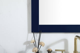 Aqua vanity mirror 27x36 inch in blue