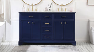 60 inch Single bathroom vanity in Blue