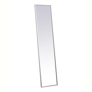 Metal frame rectangle mirror 14 inch in silver