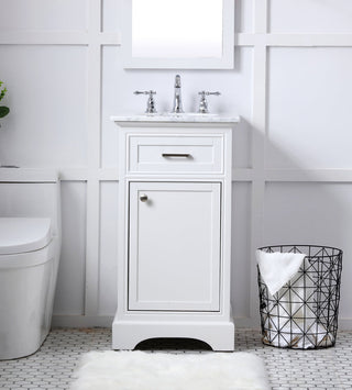 19 in. Single Bathroom Vanity set in white