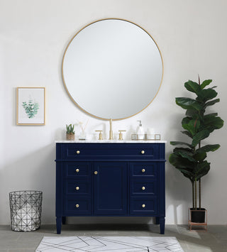 42 inch Single bathroom vanity in blue