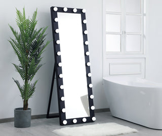 Brenda 24 inch by 71 inch plug in LED 5000K mirror in black