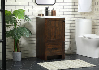 18 inch Single bathroom vanity in expresso