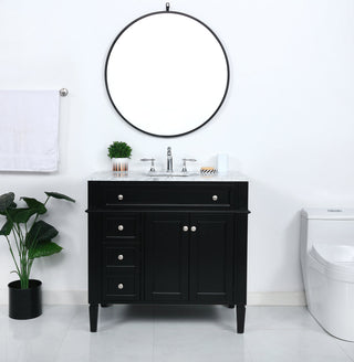 36 inch Single bathroom vanity in Black