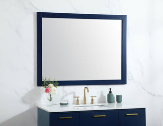 Aqua vanity mirror 48x36 inch in blue