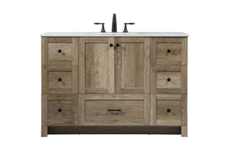 48 inch Single bathroom vanity in natural oak