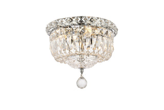 Tranquil 4 light Chrome Flush Mount Clear Royal Cut Crystal