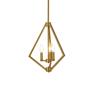 Irina 3 lights pendant in brass