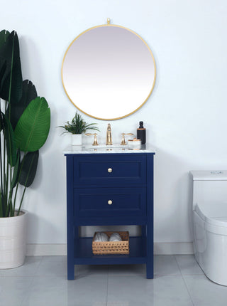 24 inch Single bathroom vanity in Blue