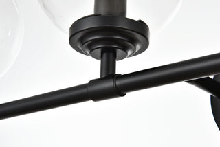 Ingrid 4 light Black and Clear Bath Sconce