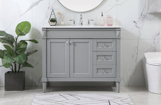 42 inch Single bathroom vanity in grey