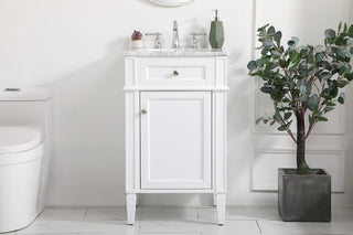 21 inch Single bathroom vanity in white