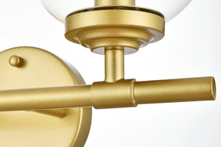 Ingrid 2 light Brass and Clear Bath Sconce