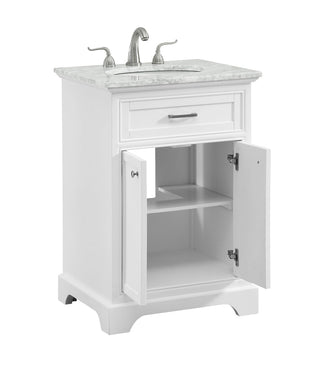 24 In. Single Bathroom Vanity Set In White