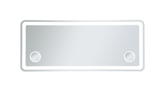 Lux 30in x 72in Hardwired LED mirror with magnifier and color changing temperature 3000K/4200K/6000K