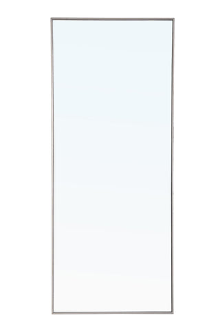 Metal frame Rectangle Mirror 30 inch Silver