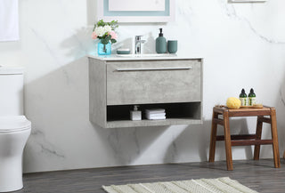 30 inch Single bathroom vanity in concrete grey