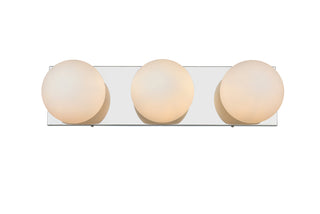 Jaylin 3 light Chrome and frosted white Bath Sconce