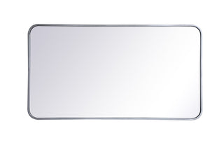 Soft corner metal rectangular mirror 22x40 inch in Silver