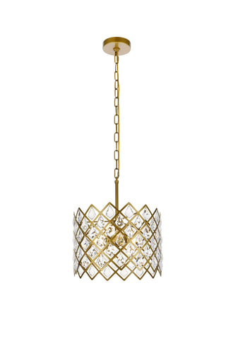 Lyla 13 inch pendant in brass