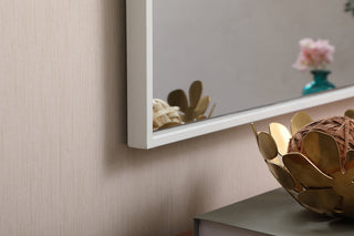 Metal frame rectangle mirror 24x 40 inch in White