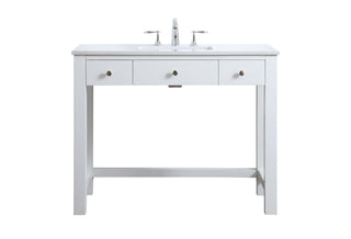 42 Inch ADA Compliant Bathroom Vanity In White