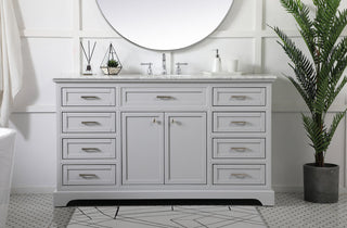 60 inch Single bathroom vanity in grey