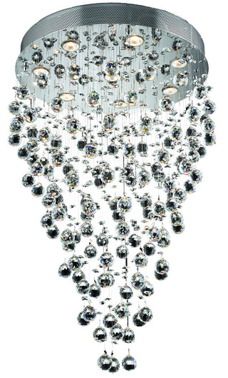 Galaxy 8 light Chrome Chandelier Clear Royal Cut Crystal