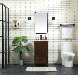 18 inch Single bathroom vanity in expresso