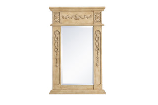 Wood frame mirror 18 inch x 28 inch in Antique Beige