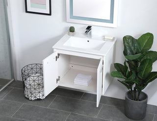 24 inch  Single Bathroom Floating Vanity in White