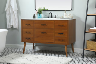 48 inch Single bathroom vanity in teak