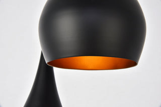 Nora Collection Pendant D14.5in H11.5in Lt:3 Black finish