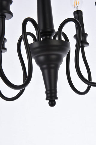 Flynx 4 lights pendant in black