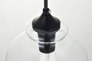 Destry 1 Light Black plug-in Pendant With Clear Glass