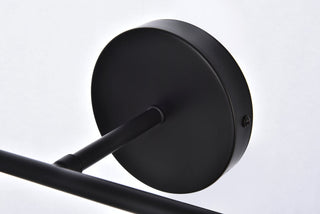 Hanson 2 lights bath sconce in black with frosted shade