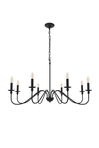 Rohan 8 light Matte Black Pendant