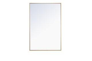 Metal frame Rectangle Mirror 28 inch Brass