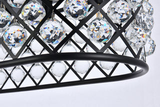 Madison 6 light Matte Black Chandelier Clear Royal Cut Crystal