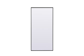 Metal Frame Rectangle Full Length Mirror 30x60 Inch in Black